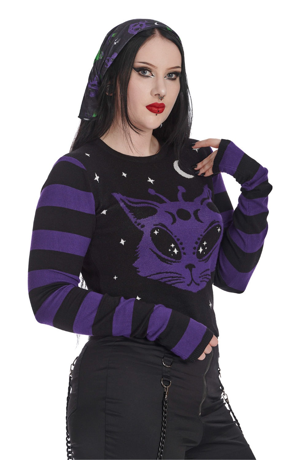 Alien Cat Jumper by Banned Apparel