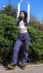 90's Arcade Print Straight Leg Jeans by Run and Fly