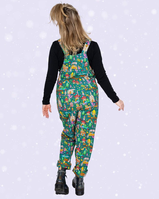 Fairytale Print Stretch Cotton Dungarees by Run and Fly