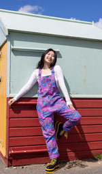 Jellyfish Print Twill Cotton Dungarees by Run and Fly