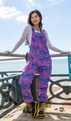 Jellyfish Print Twill Cotton Dungarees by Run and Fly