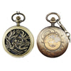 Chinese Dragon Mechanical Hand Wind Pocket Watch