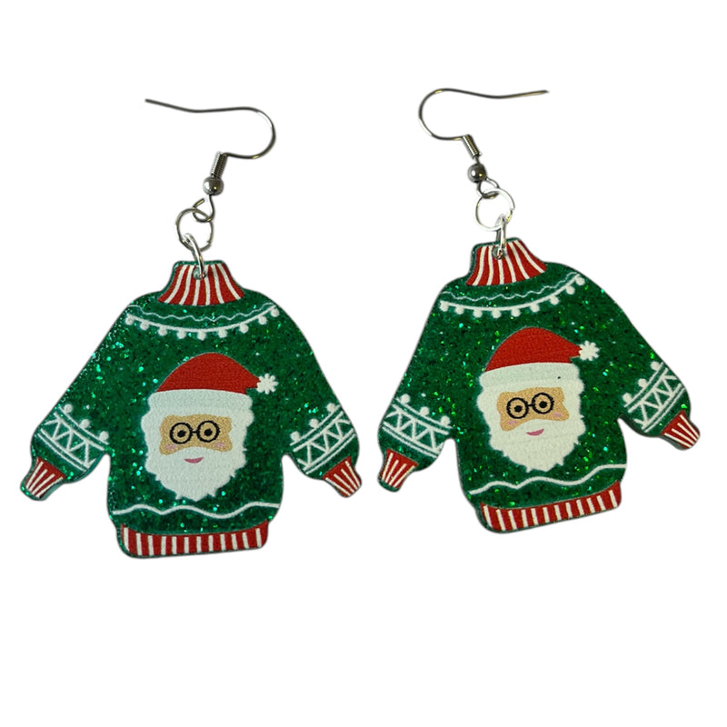 Acrylic Christmas Jumper Earrings