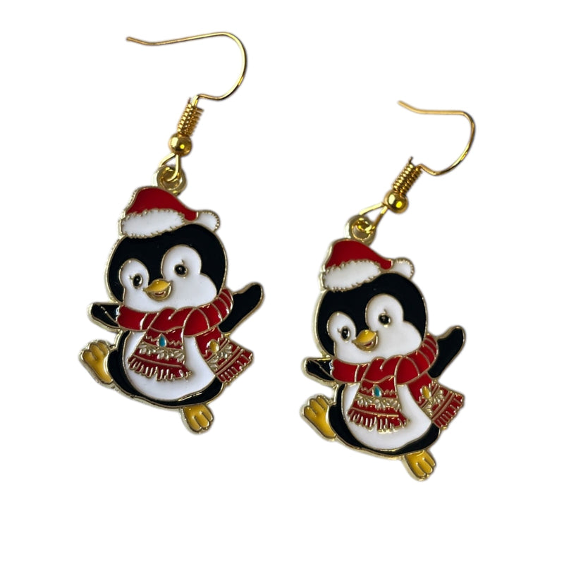 Christmas Penguin Earrings