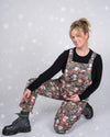 Christmas Cuties Print Stretch Cotton Dungarees by Run and Fly