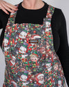 Christmas Cuties Print Stretch Cotton Dungarees by Run and Fly