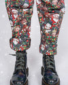 Christmas Cuties Print Stretch Cotton Dungarees by Run and Fly