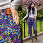 90's Arcade Print Straight Leg Jeans by Run and Fly