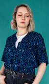 Atlantic Blue Leopard Print Shirt by Run and Fly