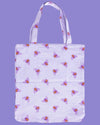 Lavender Bee Print Tote Bag by Run and Fly