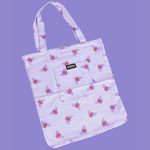 Lavender Bee Print Tote Bag by Run and Fly