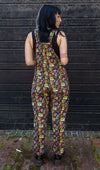 Halloween Bewitched Print Twill Cotton Dungarees by Run and Fly