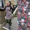 Christmas Cuties Print Dungaree Pinafore Dress by Run and Fly