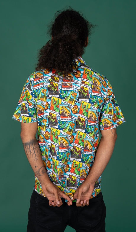 Tarot Dinosaur Print Shirt by Run and Fly