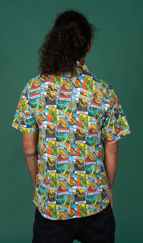 Tarot Dinosaur Print Shirt by Run and Fly