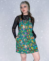 Fairytales Print Dungaree Pinafore Dress by Run and Fly