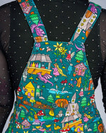 Fairytales Print Dungaree Pinafore Dress by Run and Fly