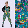 Fairytale Print Stretch Cotton Dungarees by Run and Fly