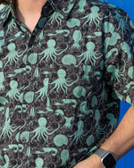 Green Seas Octopus Print Shirt by Run and Fly