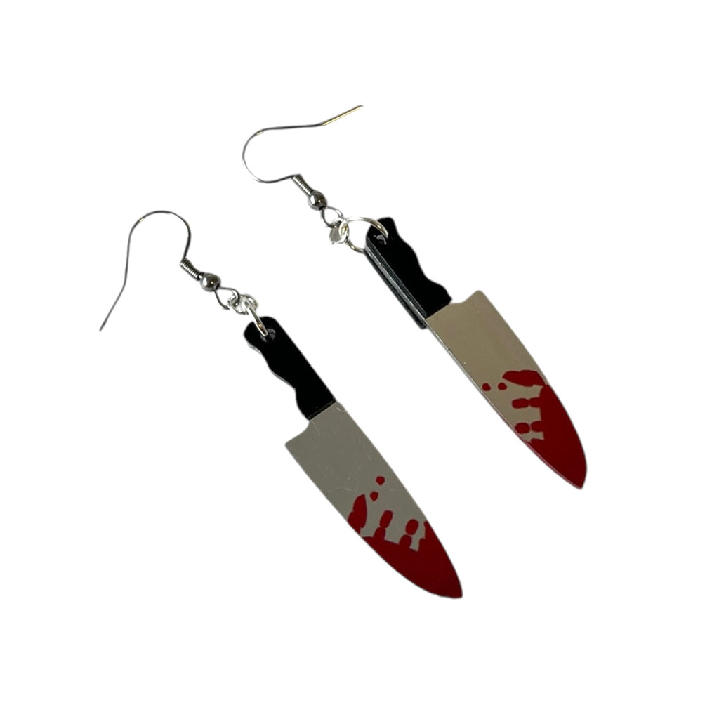 Spooky Bloody Dagger Earrings