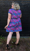 Jellyfish Print Cotton Tea Dress with Pockets by Run and Fly