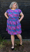 Jellyfish Print Cotton Tea Dress with Pockets by Run and Fly