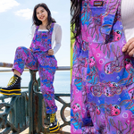 Jellyfish Print Twill Cotton Dungarees by Run and Fly