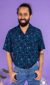 Atlantic Blue Leopard Print Shirt by Run and Fly