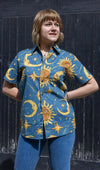 Sun and Moon Print Shirt by Run and Fly