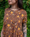 Pumpkin Jersey Smock Dress with Pockets by Run and Fly