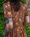 Pumpkin Jersey Smock Dress with Pockets by Run and Fly