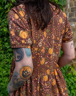 Pumpkin Jersey Smock Dress with Pockets by Run and Fly