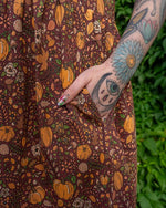 Pumpkin Jersey Smock Dress with Pockets by Run and Fly