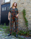 Run and Fly Black Paisley Jumpsuit