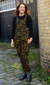 Halloween Poison Plants Print Twill Cotton Dungarees by Run and Fly