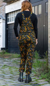 Halloween Poison Plants Print Twill Cotton Dungarees by Run and Fly