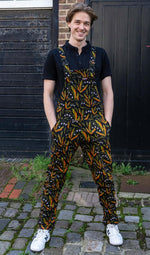 Halloween Poison Plants Print Twill Cotton Dungarees by Run and Fly