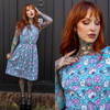 Halloween Pretty Spooky Print Cotton Tea Dress with Pockets by Run and Fly