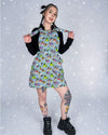 Pug Bugs Print Dungaree Pinafore Dress by Run and Fly