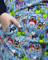 Pug Bugs Print Stretch Cotton Dungarees by Run and Fly