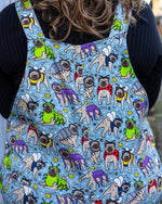 Pug Bugs Print Stretch Cotton Dungarees by Run and Fly