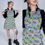 Pug Bugs Print Dungaree Pinafore Dress by Run and Fly