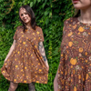 Pumpkin Jersey Smock Dress with Pockets by Run and Fly