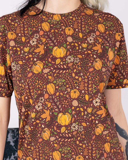 Pumpkin Print T Shirt by Run and Fly