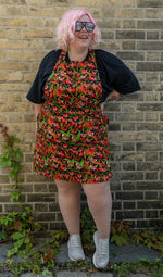 Red Panda Print Dungaree Pinafore Dress by Run and Fly