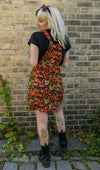 Red Panda Print Dungaree Pinafore Dress by Run and Fly