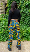 Sunflower Forget Me Nots Print Straight Leg Jeans by Run and Fly