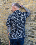 Checkerboard Swallows Print Shirt by Run and Fly