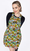 Dinosaur Tarot Print Dungaree Pinafore Dress by Run and Fly