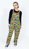 Dinosaur Tarot Stretch Twill Cotton Dungarees by Run and Fly